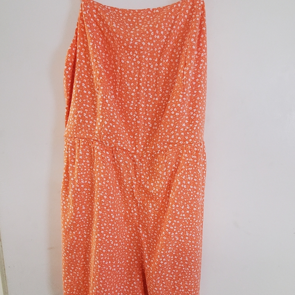BRAND NEW Orange Ditsy Floral Romper